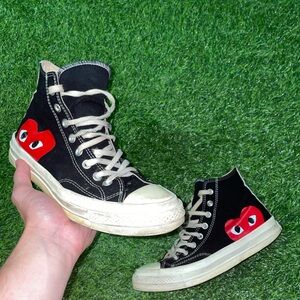 Cdg by comme des garçons play heart converse sneakers shoes size M9 W11